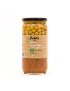Potaje de garbanzos con alga kombu Bio 720g Carlota Organic